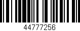 Código de barras (EAN, GTIN, SKU, ISBN): '44777256'
