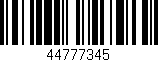 Código de barras (EAN, GTIN, SKU, ISBN): '44777345'