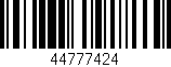 Código de barras (EAN, GTIN, SKU, ISBN): '44777424'