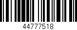 Código de barras (EAN, GTIN, SKU, ISBN): '44777518'