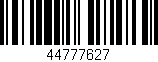 Código de barras (EAN, GTIN, SKU, ISBN): '44777627'