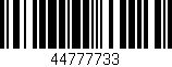 Código de barras (EAN, GTIN, SKU, ISBN): '44777733'