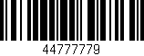 Código de barras (EAN, GTIN, SKU, ISBN): '44777779'