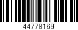 Código de barras (EAN, GTIN, SKU, ISBN): '44778169'