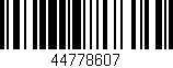Código de barras (EAN, GTIN, SKU, ISBN): '44778607'