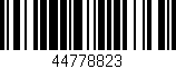 Código de barras (EAN, GTIN, SKU, ISBN): '44778823'