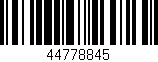 Código de barras (EAN, GTIN, SKU, ISBN): '44778845'