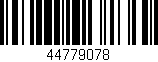 Código de barras (EAN, GTIN, SKU, ISBN): '44779078'
