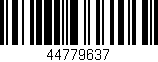 Código de barras (EAN, GTIN, SKU, ISBN): '44779637'