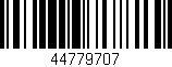 Código de barras (EAN, GTIN, SKU, ISBN): '44779707'