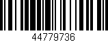 Código de barras (EAN, GTIN, SKU, ISBN): '44779736'