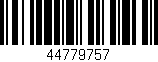 Código de barras (EAN, GTIN, SKU, ISBN): '44779757'