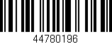 Código de barras (EAN, GTIN, SKU, ISBN): '44780196'
