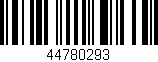 Código de barras (EAN, GTIN, SKU, ISBN): '44780293'