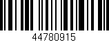 Código de barras (EAN, GTIN, SKU, ISBN): '44780915'