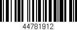 Código de barras (EAN, GTIN, SKU, ISBN): '44781912'