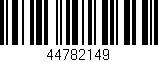 Código de barras (EAN, GTIN, SKU, ISBN): '44782149'