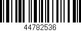 Código de barras (EAN, GTIN, SKU, ISBN): '44782536'