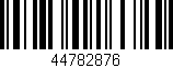 Código de barras (EAN, GTIN, SKU, ISBN): '44782876'