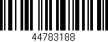 Código de barras (EAN, GTIN, SKU, ISBN): '44783188'