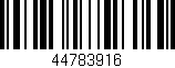 Código de barras (EAN, GTIN, SKU, ISBN): '44783916'