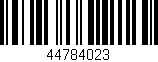 Código de barras (EAN, GTIN, SKU, ISBN): '44784023'