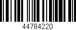 Código de barras (EAN, GTIN, SKU, ISBN): '44784220'