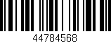 Código de barras (EAN, GTIN, SKU, ISBN): '44784568'