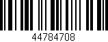 Código de barras (EAN, GTIN, SKU, ISBN): '44784708'