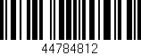 Código de barras (EAN, GTIN, SKU, ISBN): '44784812'