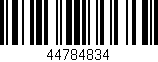 Código de barras (EAN, GTIN, SKU, ISBN): '44784834'