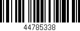 Código de barras (EAN, GTIN, SKU, ISBN): '44785338'