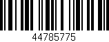 Código de barras (EAN, GTIN, SKU, ISBN): '44785775'