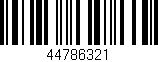 Código de barras (EAN, GTIN, SKU, ISBN): '44786321'