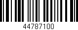 Código de barras (EAN, GTIN, SKU, ISBN): '44787100'