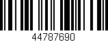 Código de barras (EAN, GTIN, SKU, ISBN): '44787690'
