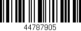 Código de barras (EAN, GTIN, SKU, ISBN): '44787905'