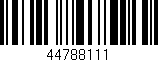 Código de barras (EAN, GTIN, SKU, ISBN): '44788111'