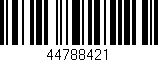 Código de barras (EAN, GTIN, SKU, ISBN): '44788421'