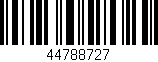Código de barras (EAN, GTIN, SKU, ISBN): '44788727'