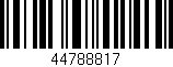 Código de barras (EAN, GTIN, SKU, ISBN): '44788817'