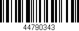 Código de barras (EAN, GTIN, SKU, ISBN): '44790343'