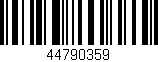 Código de barras (EAN, GTIN, SKU, ISBN): '44790359'