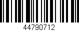 Código de barras (EAN, GTIN, SKU, ISBN): '44790712'