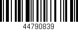 Código de barras (EAN, GTIN, SKU, ISBN): '44790839'