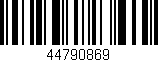 Código de barras (EAN, GTIN, SKU, ISBN): '44790869'