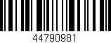 Código de barras (EAN, GTIN, SKU, ISBN): '44790981'