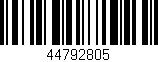Código de barras (EAN, GTIN, SKU, ISBN): '44792805'