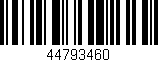 Código de barras (EAN, GTIN, SKU, ISBN): '44793460'