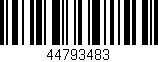 Código de barras (EAN, GTIN, SKU, ISBN): '44793483'